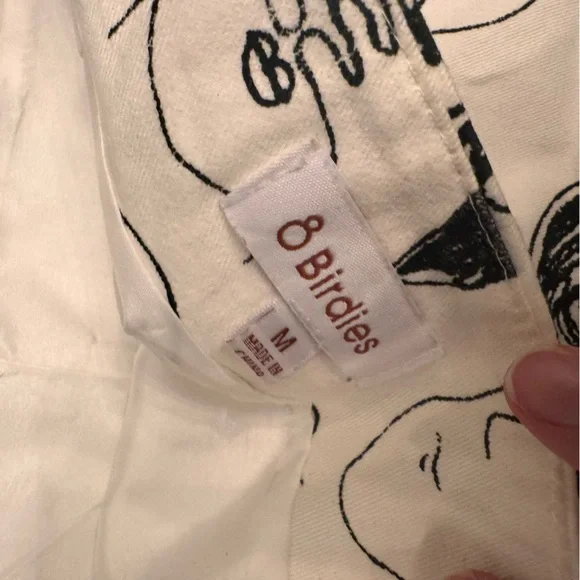 8 BIRDIES Graphic Face Print Mini Skirt - Picture 4 of 4